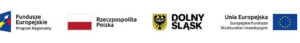 loga Unii Europejskiej, Funduszu Europejskiego, logo Dolnego Śląska oraz flaga Polski